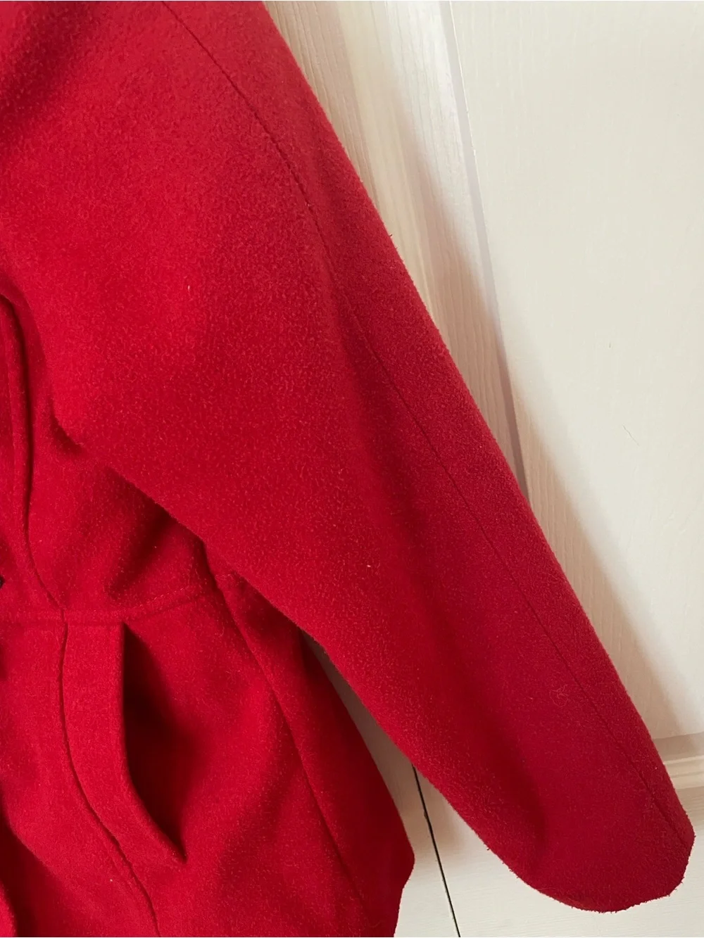 Velvet Girls' Red Hooded Pea Coat